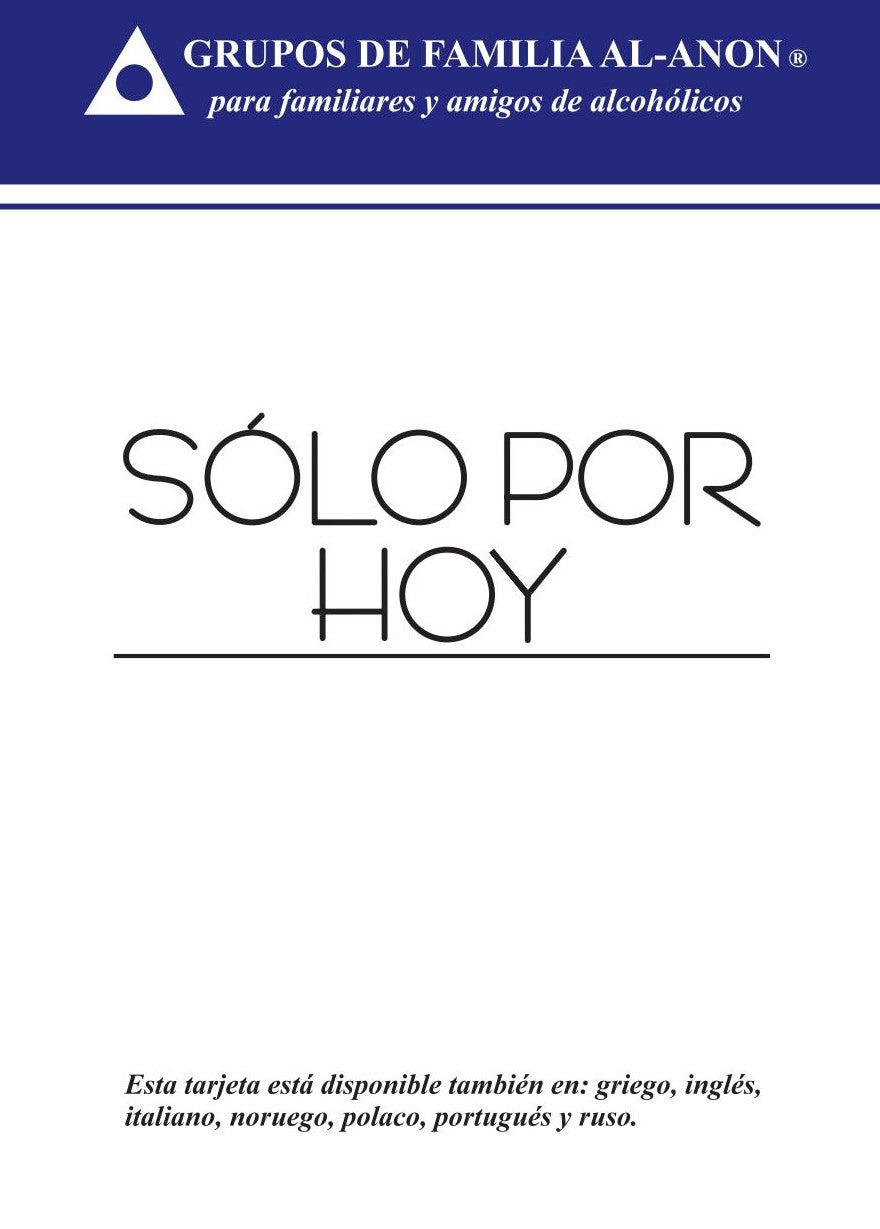 SOLO POR HOY AL-ANON
