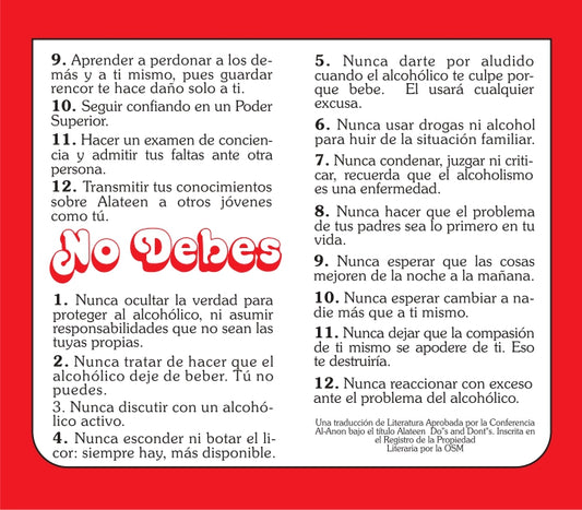 LO QUE DEBES Y NO DEBES HACER EN ALATEEN